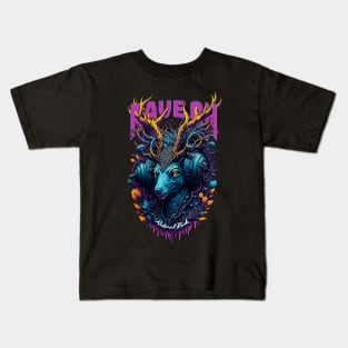 DEER RAVE ON TECHNO Kids T-Shirt